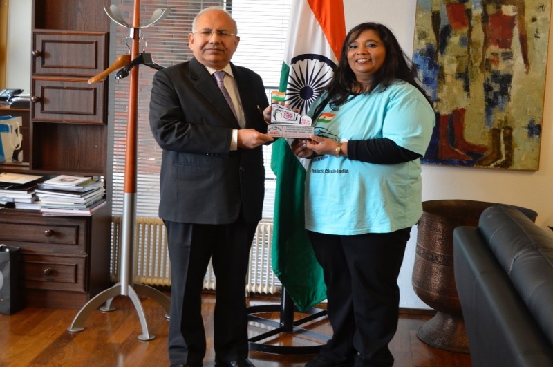 Was recevied by the Ambassedor for India to Finland.
